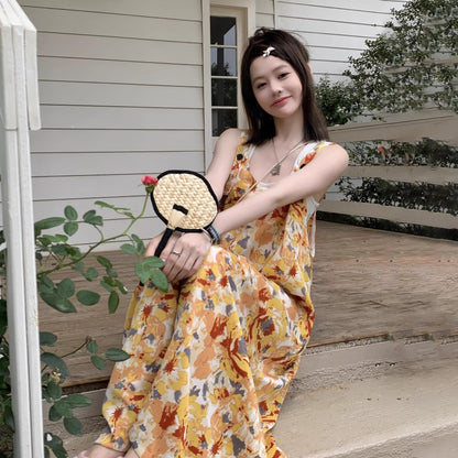 【ボトムス】夏新作 ゆったりカジュアルルーズ感 オーバーサイズ キャミサロペット オールインワン【SHシリーズ】