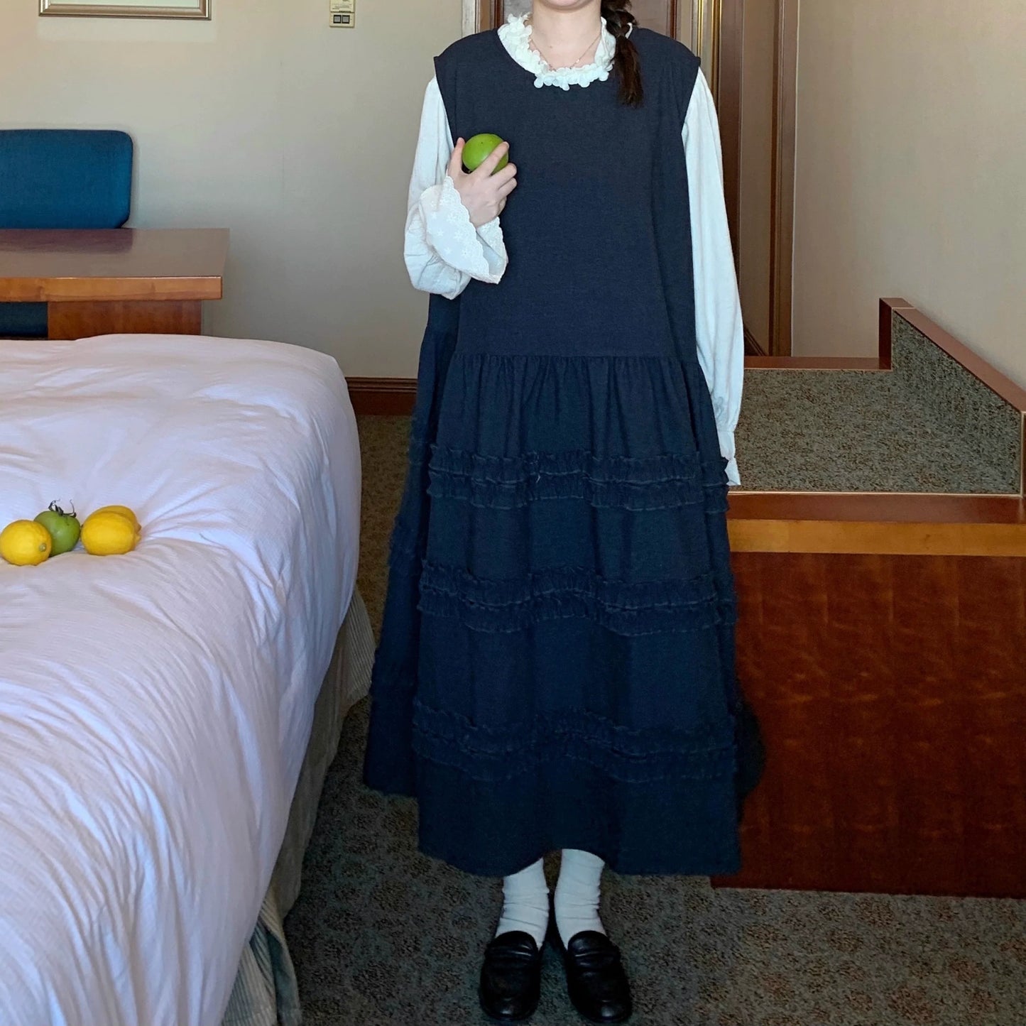 【ワンピース】春 秋 冬 厚手 ノースリーブ ルーズ キュート ワンピース 【JZシリーズ】