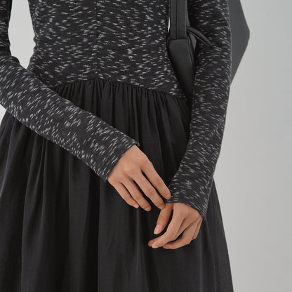 【ワンピース】春 秋 冬 エレガントな雰囲気 Vネック 長袖 ワンピース 【JZシリーズ】