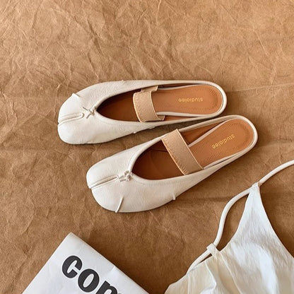 【シューズ】ラウンドトゥ 足袋風 フラット メリージェーンシューズ レディース 足袋シューズ パンプス