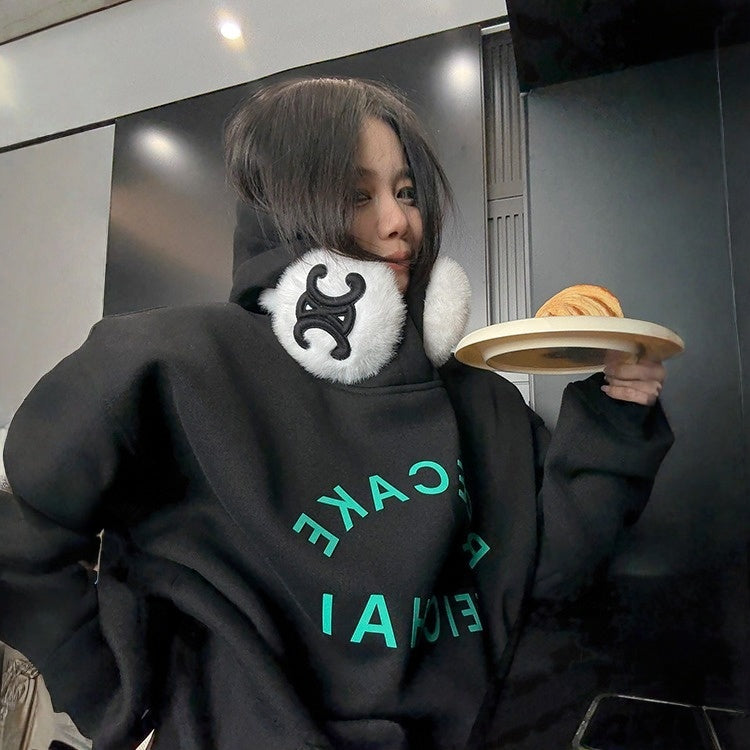 【トップス】裏起毛 春 秋 冬 立体プリント フード付き パーカー 【FCシリーズ】