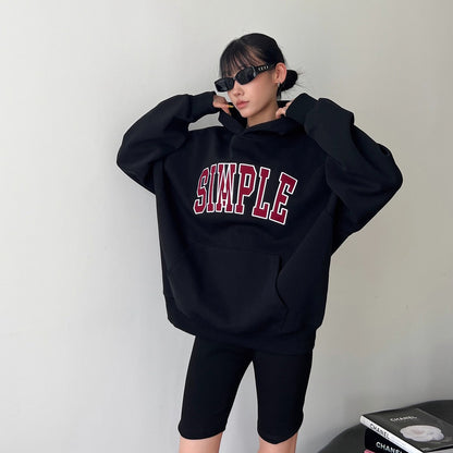 【トップス】ロゴ刺繍入り ゆるシルエット レトロパーカー レディースカジュアル【FCシリーズ】