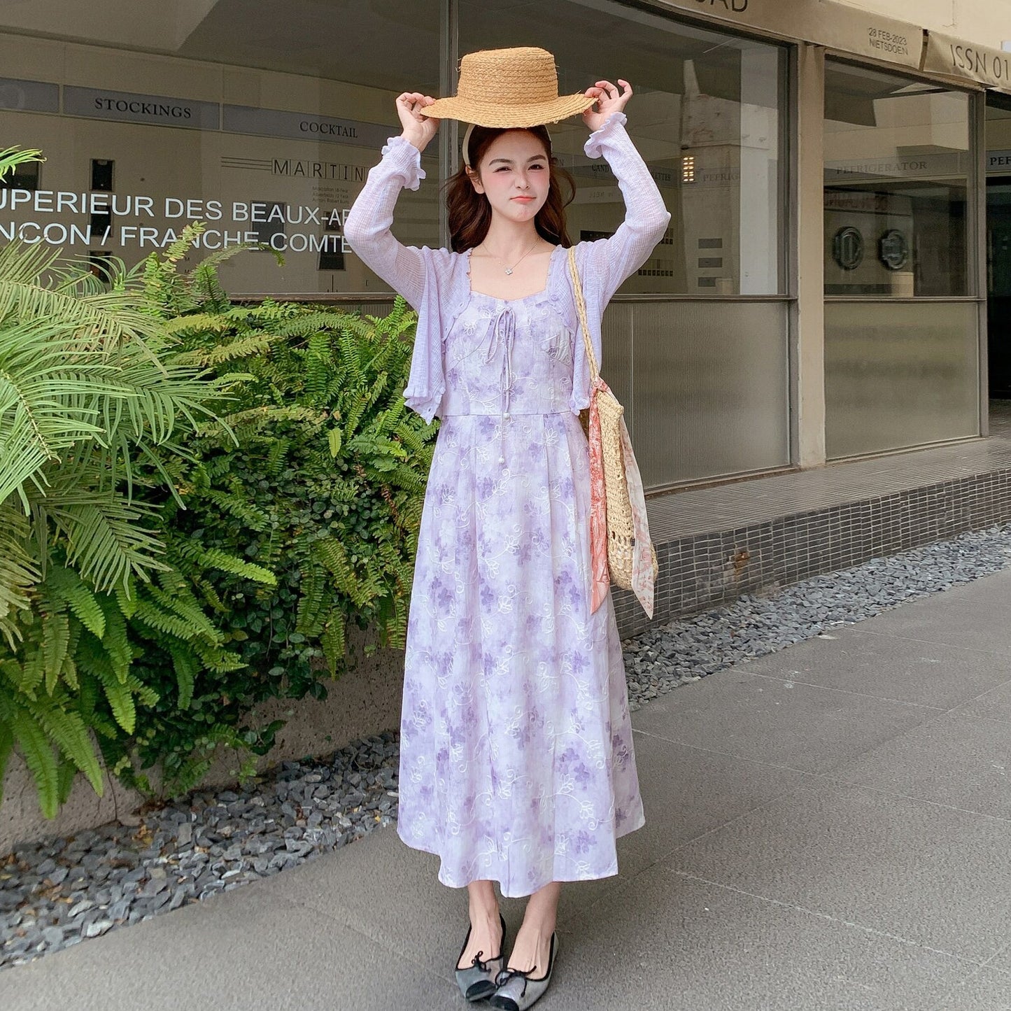 【セットアップ】花柄キャミワンピース×カーディガン セット リゾート風 フェミニン おしゃれ 体型カバー トレンド 2点セット
【SHシリーズ】