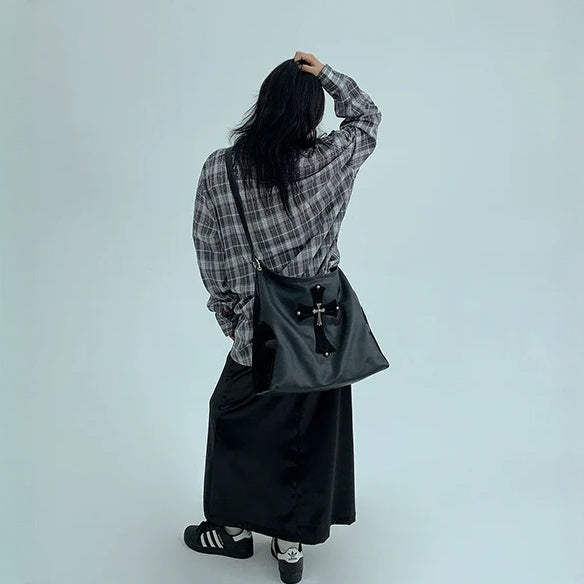 【トップス】春 秋 冬 レトロ ラインストーン チェック 長袖シャツ  【FCシリーズ】