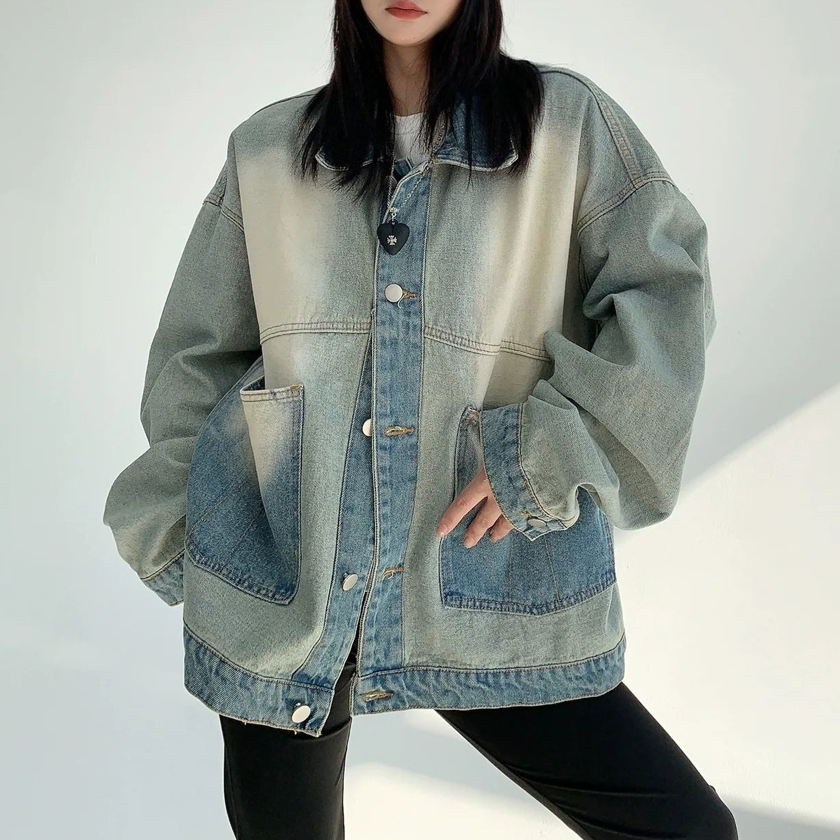 [外套] 復古春秋拉鍊牛仔夾克【FC系列】