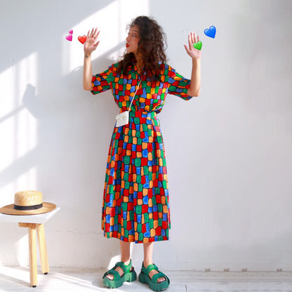 【ボトムス】レトロ シフォン ミモレ丈 スカート 韓国風 着回し シンプル ハイウエスト 体型カバー【SHシリーズ】