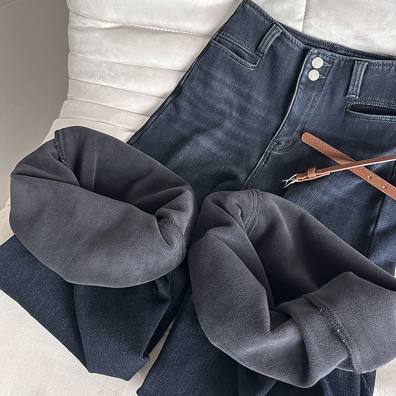 【ボトムス】春 秋 冬 裏起毛 ルーズ カジュアル ワイドパンツ 【SNシリーズ】