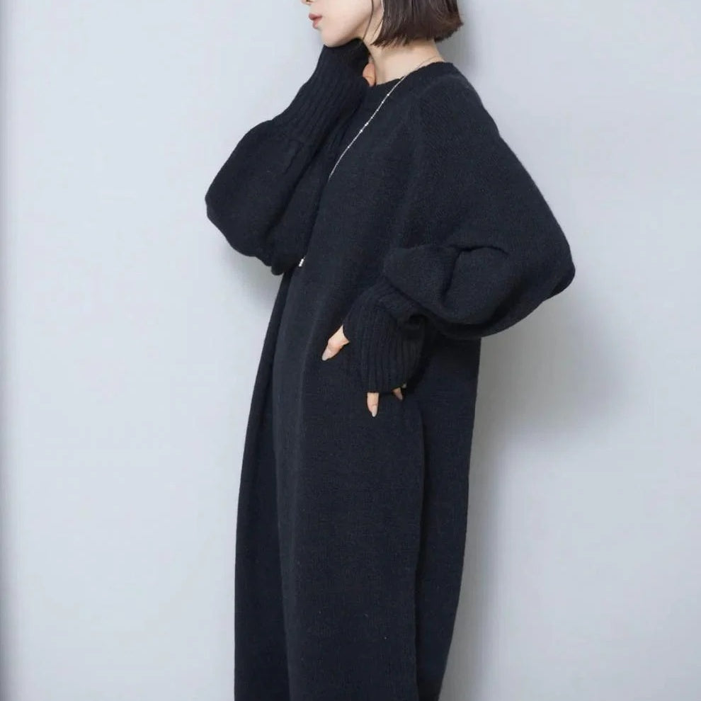 【24AW】【ワンピース】ゆるリラックス ニット 長袖 ワンピース