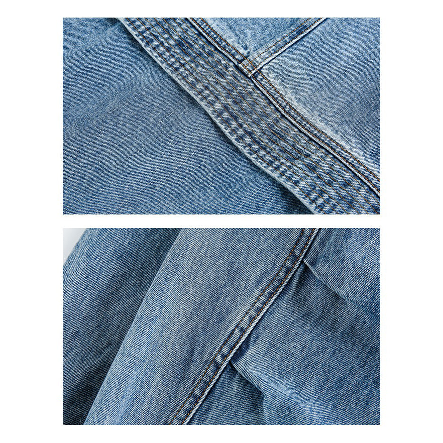 【アウター】アメリカンヴィンテージ風 ヘビーウェイトデニムジャケット レディース ミドル丈 ワーク風【FCシリーズ】