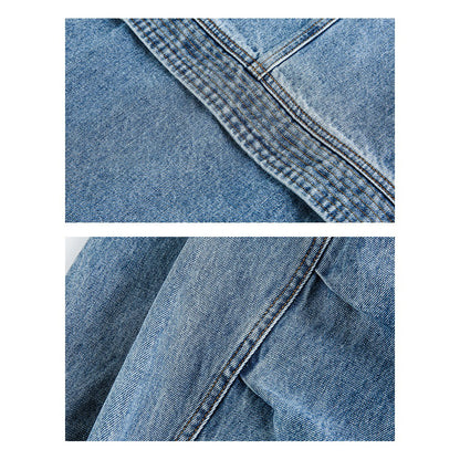 【アウター】アメリカンヴィンテージ風 ヘビーウェイトデニムジャケット レディース ミドル丈 ワーク風【FCシリーズ】