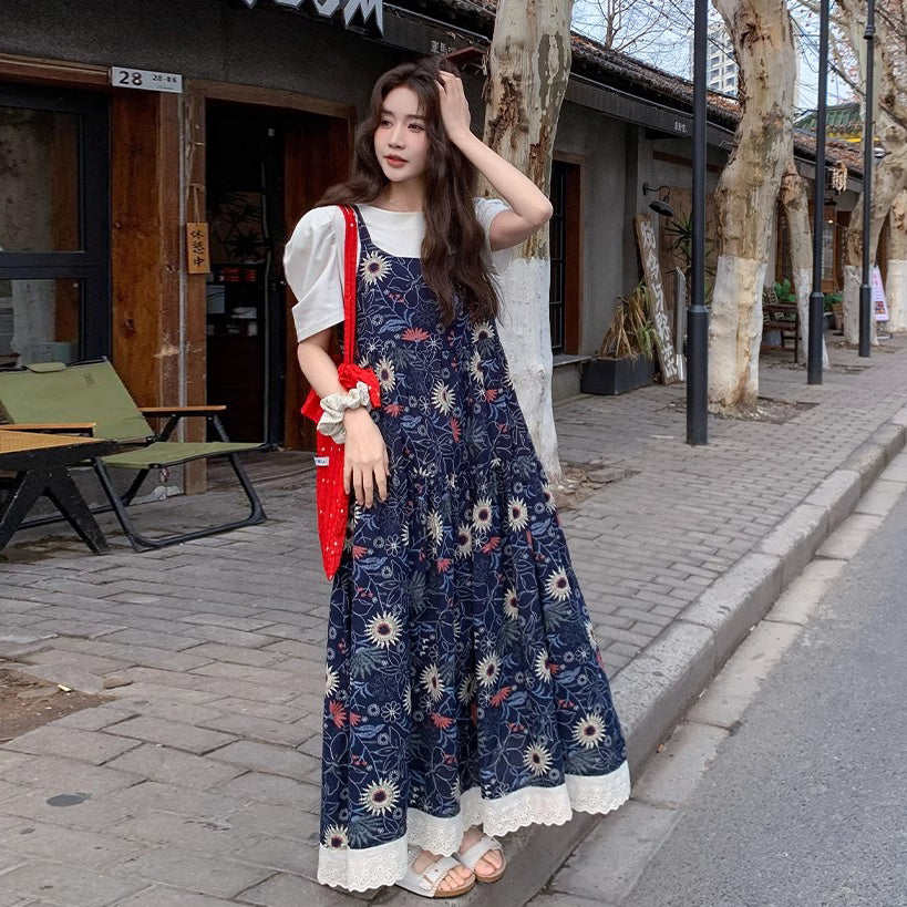 【ワンピース】ボヘミアンムード漂うノースリーブプリントワンピース 上品なリゾート感溢れる夏新作【SHシリーズ】