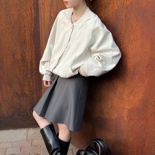 【アウター】レトロ スタンドカラー 新シルエットスタジャン【JZシリーズ】