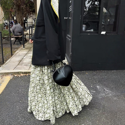 【60%OFF⭐️早い者勝ち】【ボトムス】ハイウエスト フレア 花柄 スカート【SHシリーズ】