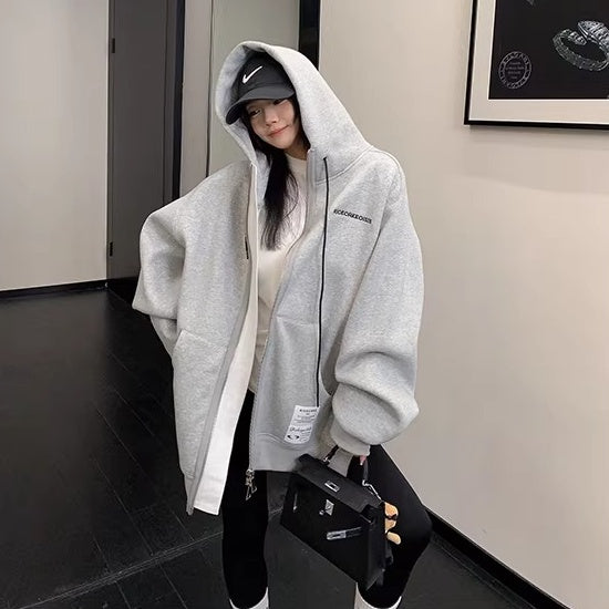 【アウター】サイドスリット 小众デザイン フード付き ジャケット 【FCシリーズ】