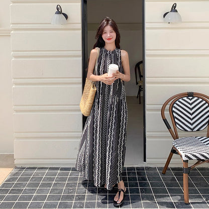 【ワンピース】フレンチ風 優美で個性的 刺繍入り オフショルダー ノースリーブワンピース【SHシリーズ】