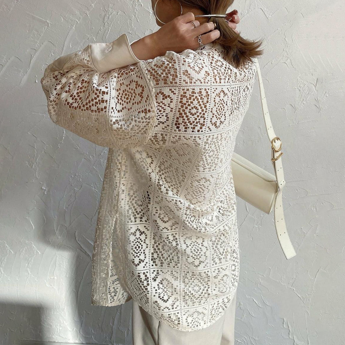 NEW長袖入荷！【トップス】 夏新作 日本風 ラウンドネック レーストップス  レース ノースリーブ ベスト タンクトップ シャツ