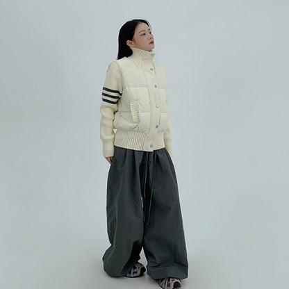 【アウター】春 秋 冬 切り替え スタンドカラー ダウンジャケット 【FCシリーズ】