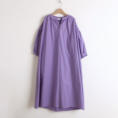 【ワンピース】🌸春夏 新作 韓国風 半袖ワンピース ゆったり ロング丈 バルーンスリーブ カジュアル レディース【JZシリーズ】