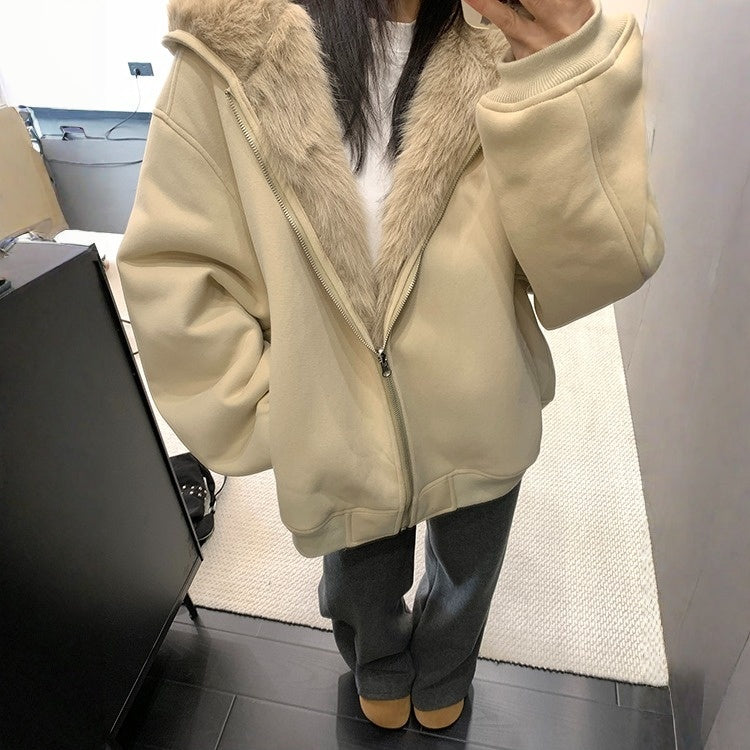 【アウター】2WAY 抜け感 春 秋 冬 リバーシブル 厚手 フード付き ジャケット【FCシリーズ】