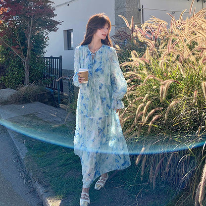 【ワンピース】フレンチロマンチック エレガンス リゾート風 日焼け防止 長袖ワンピース【SHシリーズ】