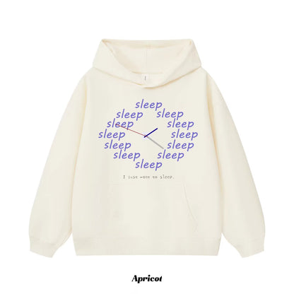 9カラー | S~3XL【トップス】アメリカン風 おやすみモード 時計プリント フーディー 春秋 ルーズ ユニセックス パーカー【FCシリーズ】