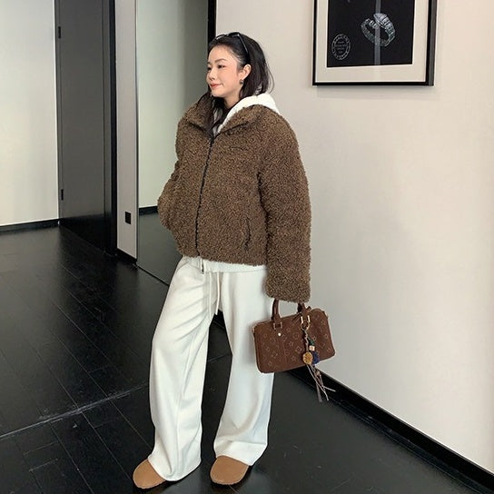 【アウター】ボア ショート丈 春 秋 冬 中綿ジャケット 【FCシリーズ】