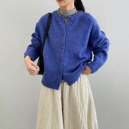 【アウター】ふんわり シンプル上品 可愛いニット ジャケット【JZシリーズ】