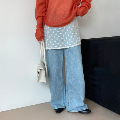 特価処分品｜数量限定！【トップス】重ね着風レース 花柄 キャミ・タンク 立体フラワーが映えるフェミニンアイテム【JZシリーズ】