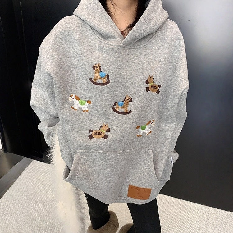 【トップス】 裏起毛 ポニー ポニー フード付き 春 秋 冬 フード付き パーカー 【FCシリーズ】