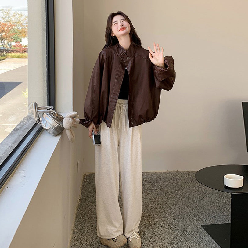 【アウター】ミラードコーヒー PUレザージャケット 高級感あふれるストリートスタイル バイカージャケット【JZシリーズ】