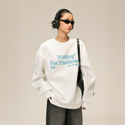 【トップス】星形ワッペン アメリカンヴィンテージ風 ゆったりシルエット ラウンドネック パーカー 【FCシリーズ】