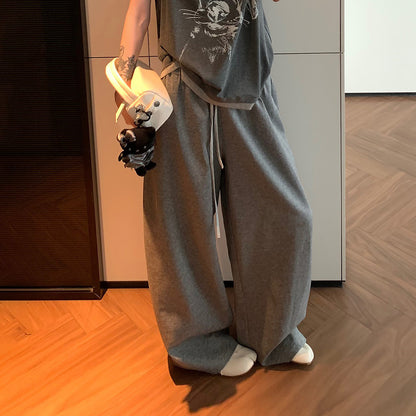 【セットアップ】【単品注文】韓国風フード付きスウェット×ワイドパンツ 上下セット レディース 秋新作 ゆったり体型カバー【FCシリーズ】