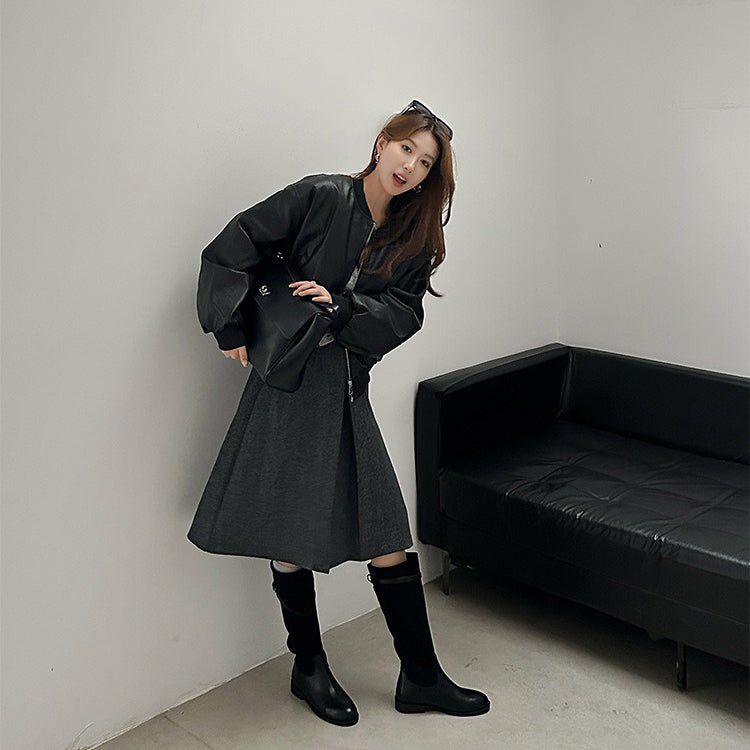 【シューズ】🍂キャラメルブラウン ベルト付きヴィンテージ風ハイカットウエスタンブーツ💫スエードラウンドトゥ レディース