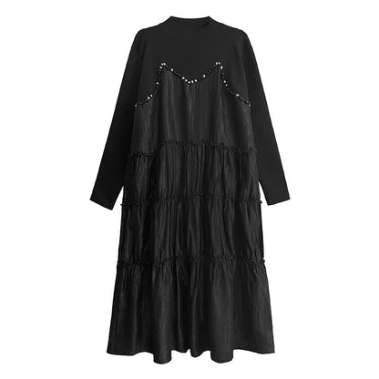 【ワンピース】春秋冬 2025 春新作 ニット エレガントな気質 ロング 長袖ワンピース