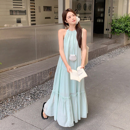 【ワンピース】フレンチスウィート バカンス風 ロマンティックな気質 ノースリーブワンピース