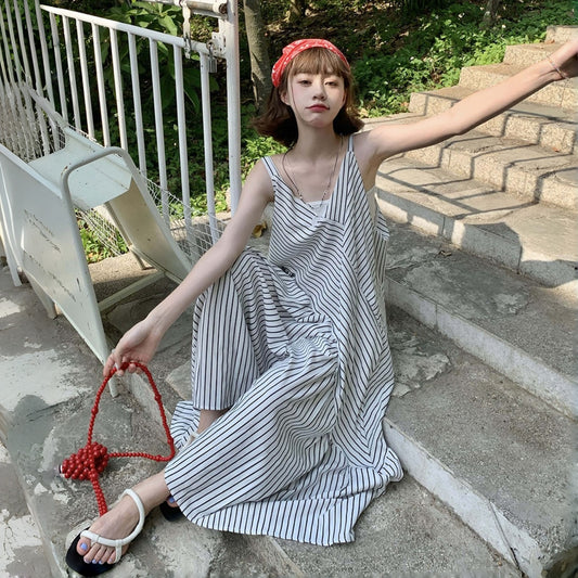 【下裝】寬鬆,春夏,休閒,寬鬆,oversized,吊帶,花紋,連身褲【SH系列】 