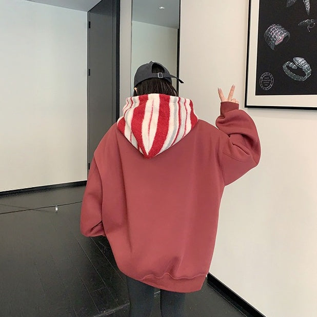 【トップス】切り替え 春 秋 冬 裏起毛 フード付き パーカー【FCシリーズ】