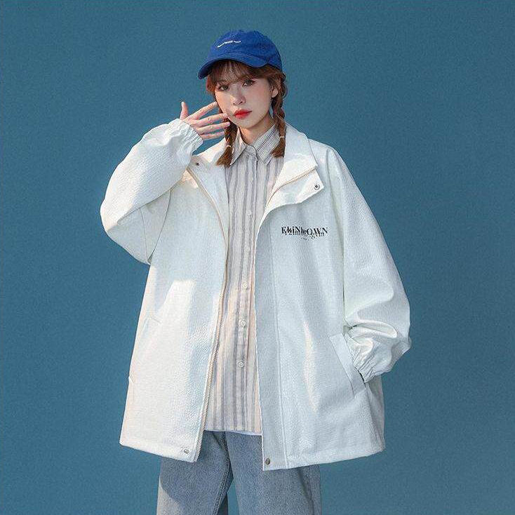 【アウター】ブラック レザー風 大きいサイズ対応 高級感 男女兼用 スタジャン風 PU ジャケット レディース 2026春秋新作 【FCシリーズ】