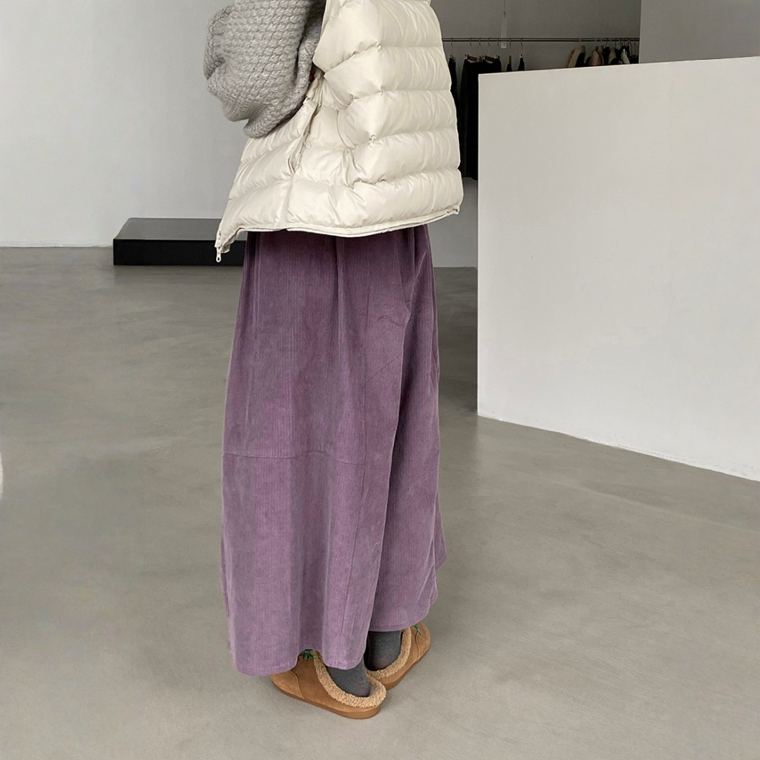 【ボトムス】コーデュロイ 細見え 春 秋 冬 ワイドパンツ  【JZシリーズ】