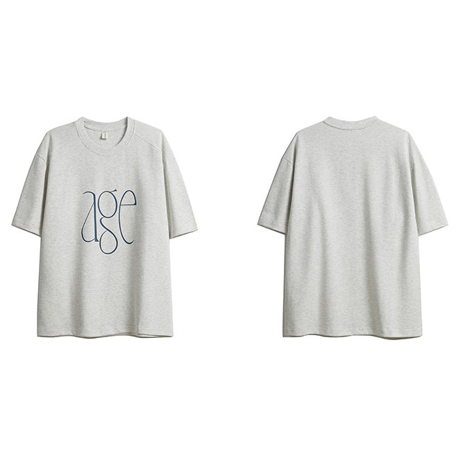 【トップス】シンプル 高級感 ロゴ ハリ感 リラックス 半袖シャツ【FCシリーズ】