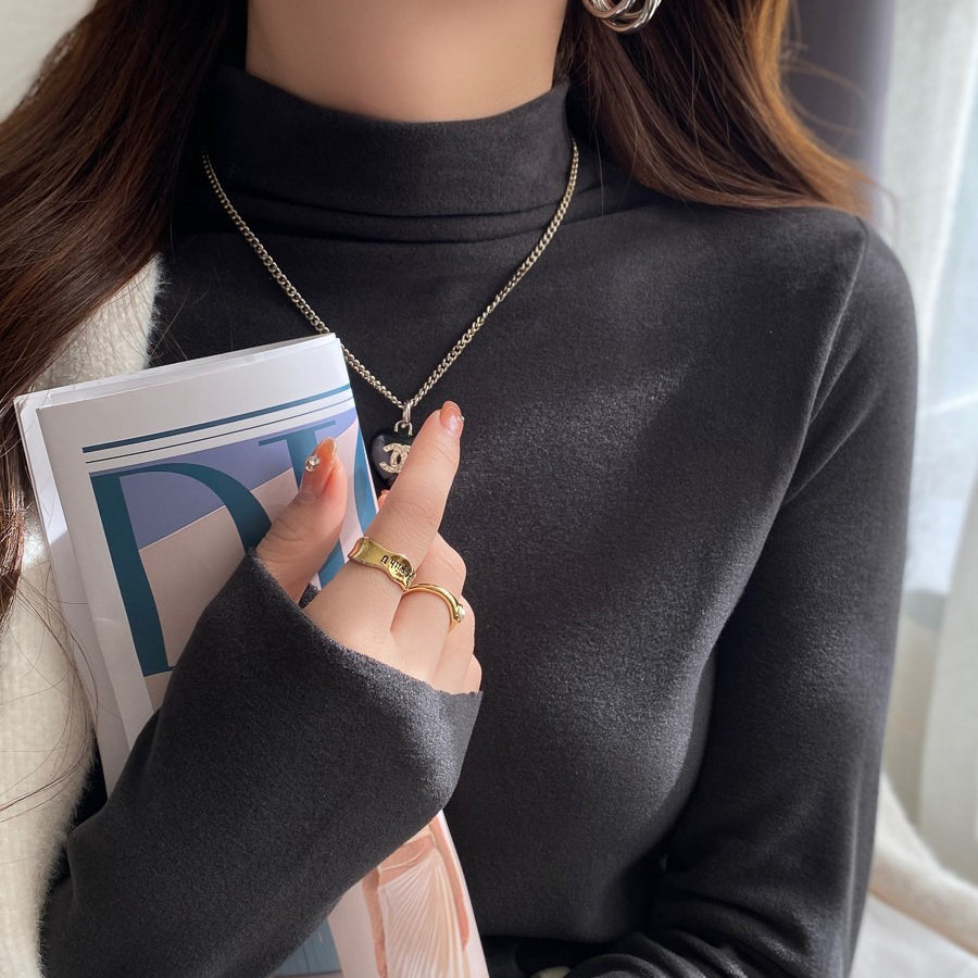 【トップス】🌈12色展開！ハーフタートルネックインナートップス 🏷️超万能 柔らかくて暖かい【JZシリーズ】