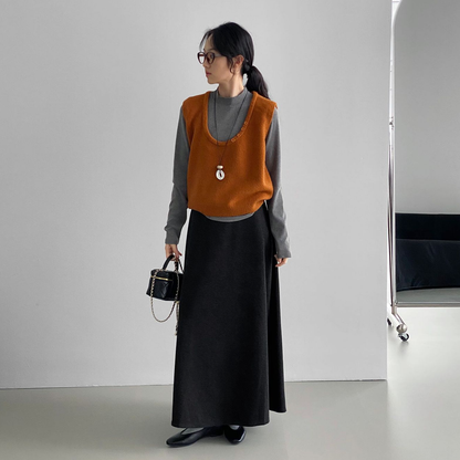 5カラー【ボトムス】裏起毛 スカート 気品ある無地 ドレープ感 レディース すっきりAライン フレアスカート【JZシリーズ】