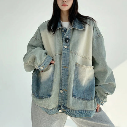 [外套] 復古春秋拉鍊牛仔夾克【FC系列】