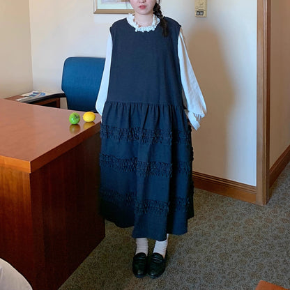 【ワンピース】春 秋 冬 厚手 ノースリーブ ルーズ キュート ワンピース 【JZシリーズ】