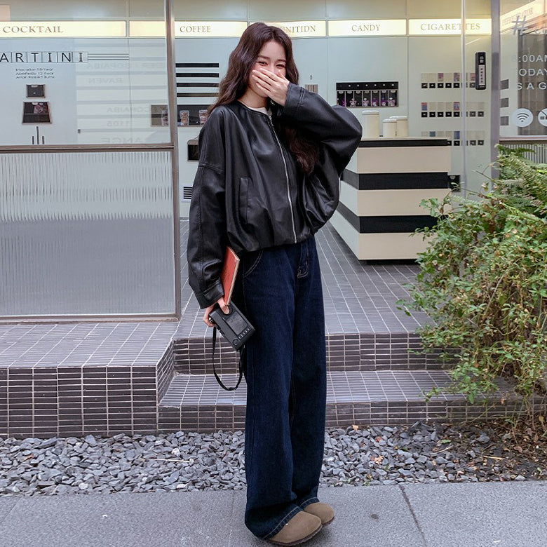 【アウター】 アメリカンヴィンテージ風  PUレザージャケット ゆったり おしゃれ 【JZシリーズ】