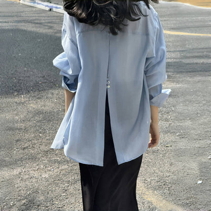 【トップス】夏 日焼け止め ルーズ シャツ 【SNシリーズ】