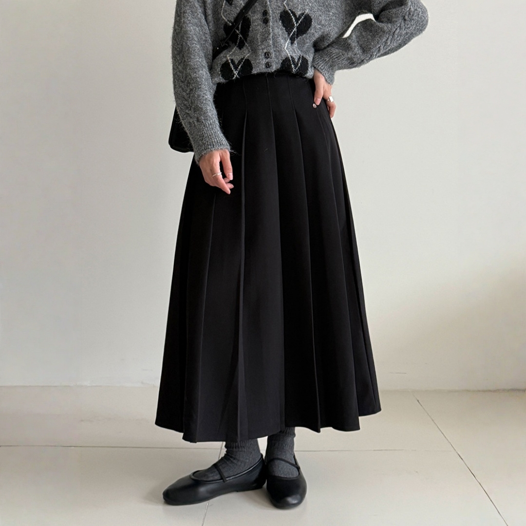 【ボトムス】ハーフゴム ハーフゴム 春 秋 冬 プリーツ スカート 【JZシリーズ】