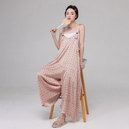 【ボトムス】夏にぴったりの涼しげ ゆったりカジュアル オーバーサイズオールインワン【SHシリーズ】