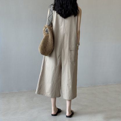 【来年夏再販】【ボトムス】夏 ノースリーブ ルーズ カーゴパンツ 【SNシリーズ】