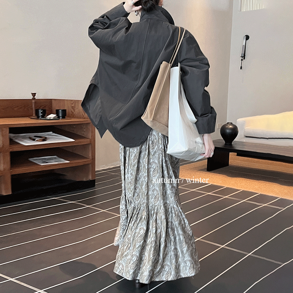 【ボトムス】秋新作 フレンチスタイル ペイズリー柄 切替え フレアスカート リゾート風 レディース コーディネート自在【SHシリーズ】